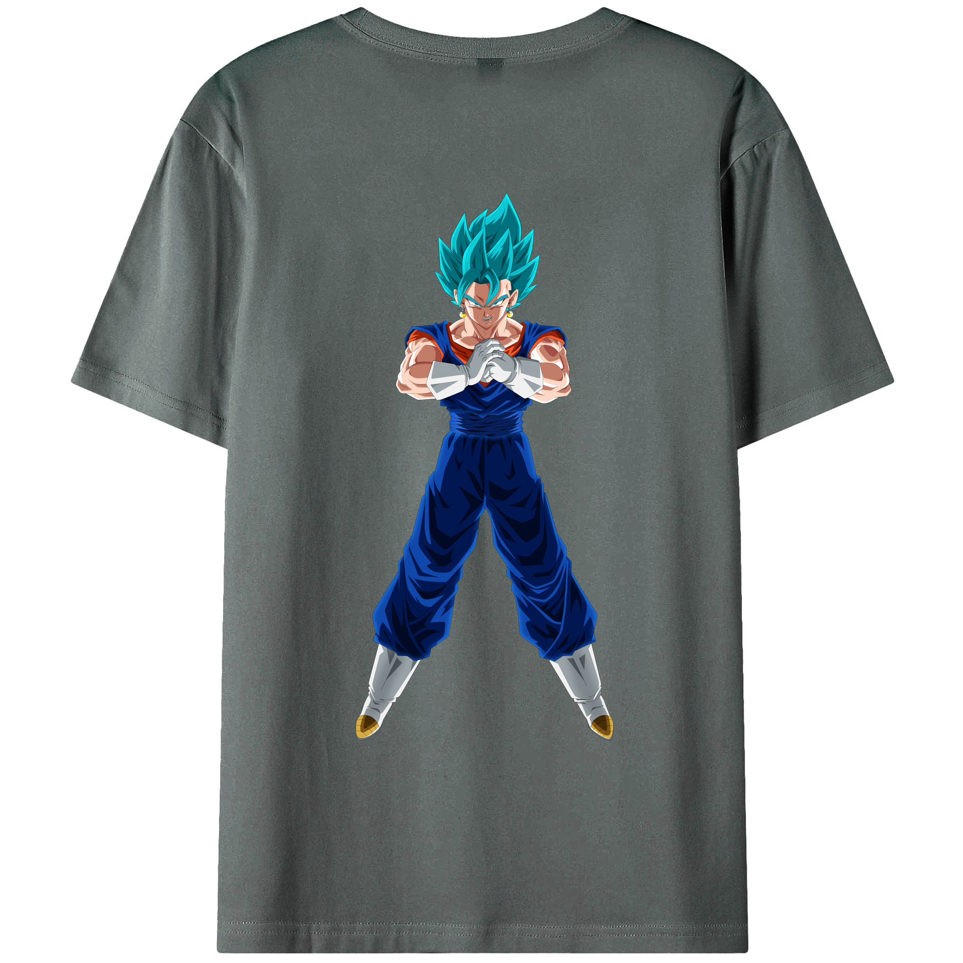 （画像用） ドラゴンボール ベジット DRAGON BALL Vegetto 綿100％ メンズ半袖Tシャツ（バックプリント） 通気性